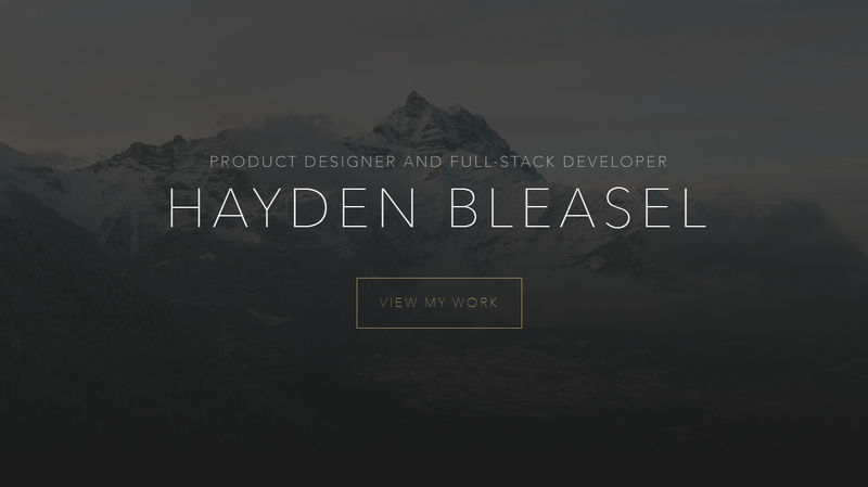 Hayden Bleasel thiet ke website negative space