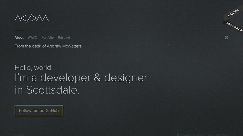 Tạo cảm giác rộng mở trên website nhờ khai thác khoảng trắng Andrew McWatters thiet ke website negative space