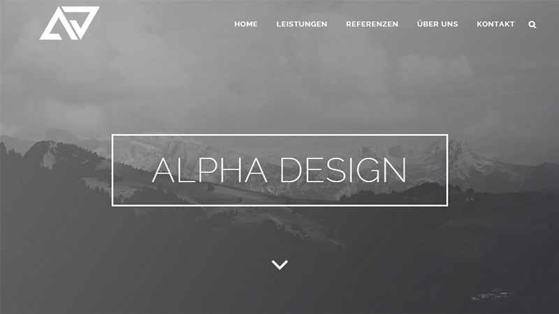 Alpha Design Agency thiet ke website negative space