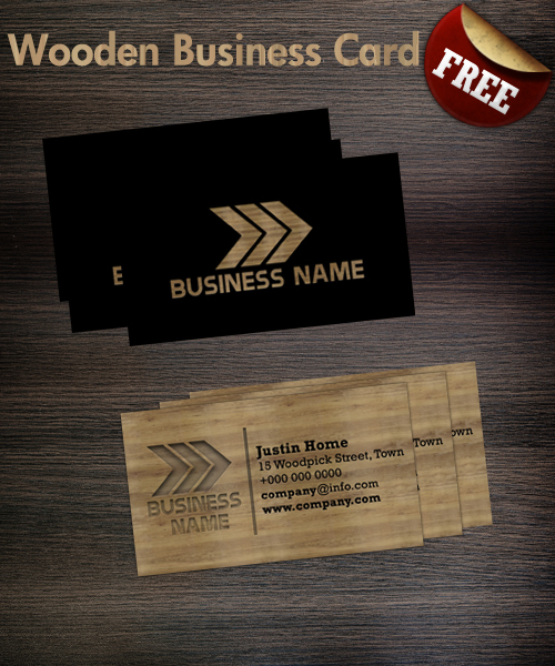 Wooden business card Template thiet ke bo nhan dien thuong hieu chuyen nghiep