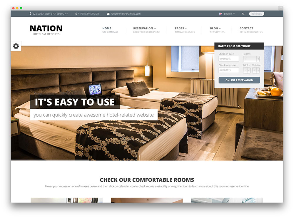 nation hotel wordpress template thiet ke web khach san