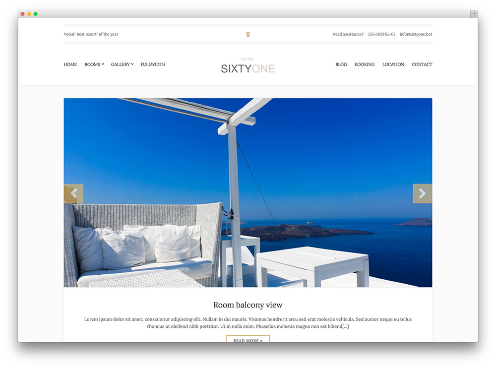 sixtyone travel wordpress theme thiet ke web khach san