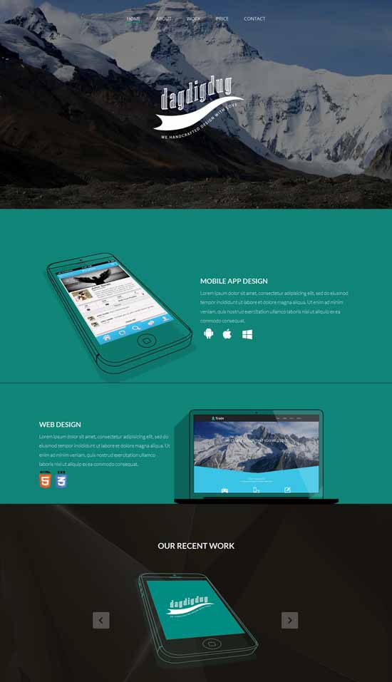 dagdigdug free landing page responsive template thiet ke web ban hang