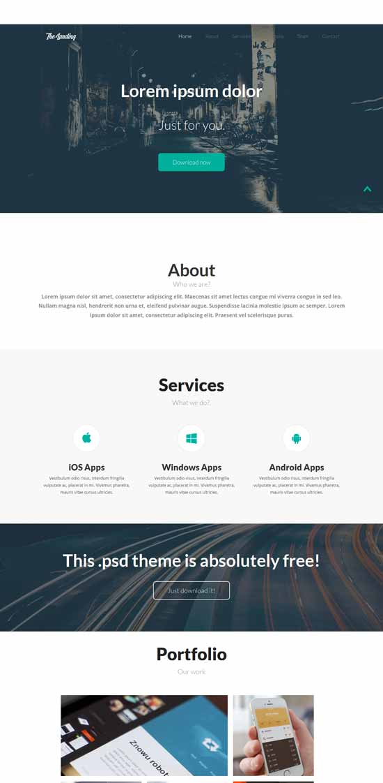 landing page flat bootstrap template thiet ke web ban hang