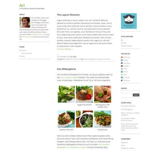 ari wordpress theme thiet ke web