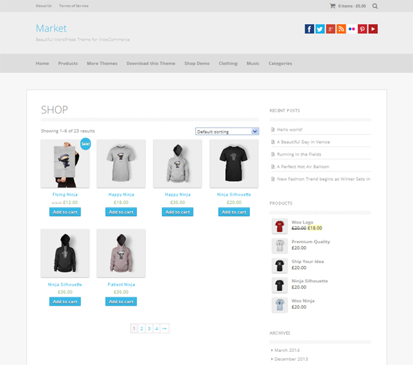 market woocommerce theme thiet ke web