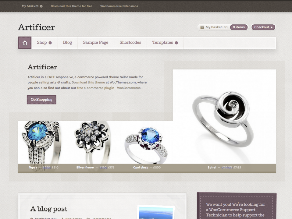 artificer thiet ke web