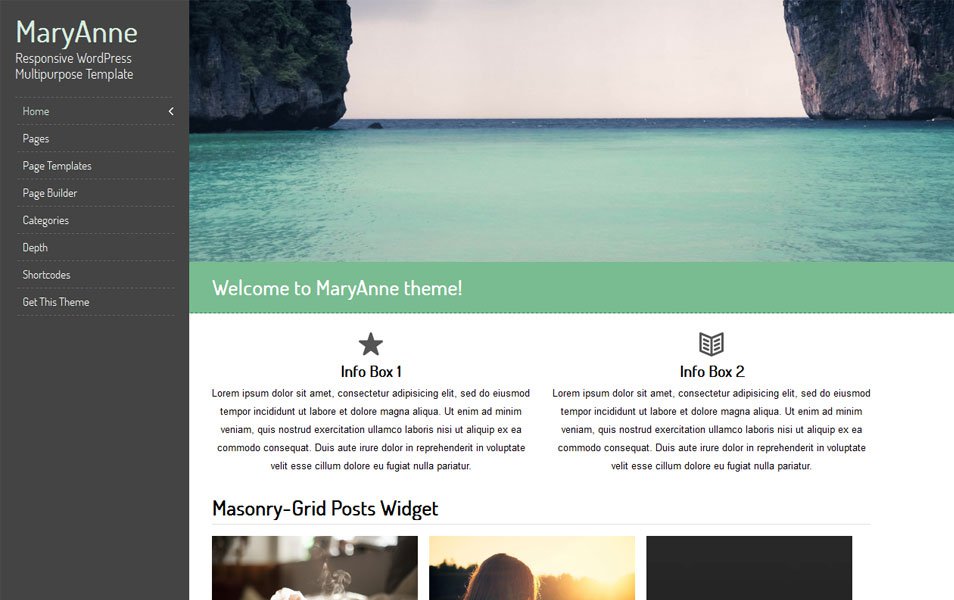 maryanne free portfolio wordpress theme thiet ke web