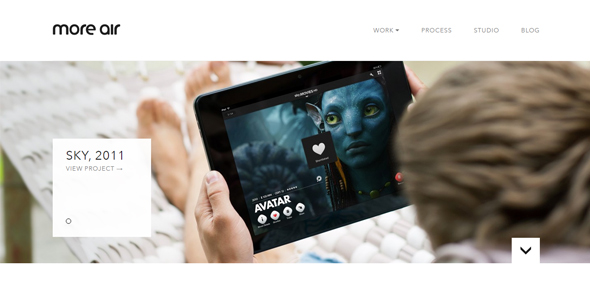 25 website sáng sủa nhờ biết cách dùng khoảng trắng (white space) More-Air thiet ke website dep