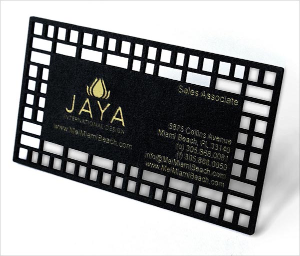Thiet ke bo nhan dien thuong hieu sang tao Laser-cut-stencil-matte-board-business-card