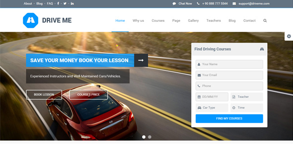 Thiet ke website chuyen nghiep Driveme---Driving-School-WordPress-Theme