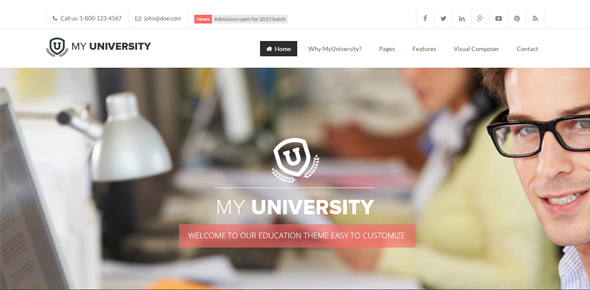 Thiet ke website chuyen nghiep My-University---Education-College-WordPress-Theme