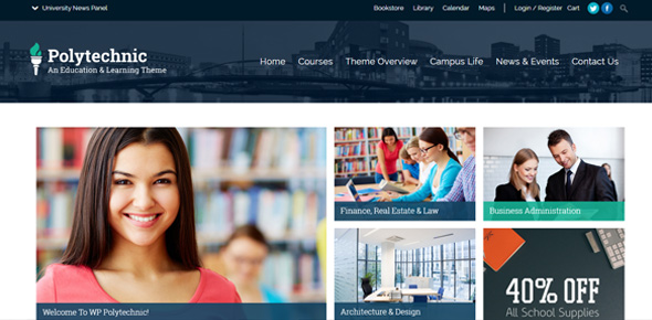 Thiet ke website chuyen nghiep Polytechnic--Powerful-Education,-Courses-&-Events