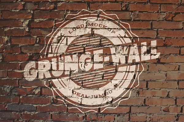 Logo Mockup Old Paint on Brick WallThiet ke logo chuyen nghiep