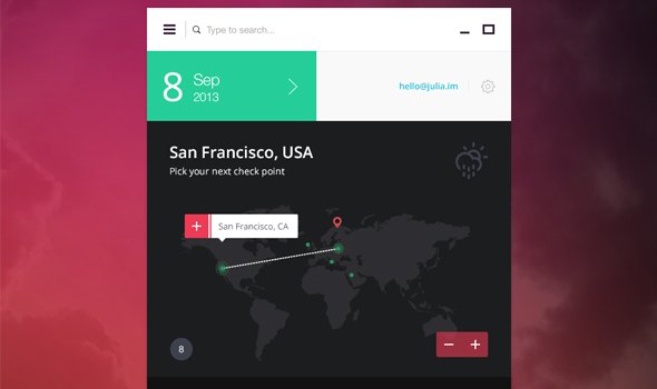 Travel-widget-concept thiet ke website du lich