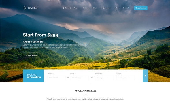 Tìm cảm hứng qua chuyến thăm 20+ website ấn tượng chủ đề du lịch Travelkit thiet ke website du lich