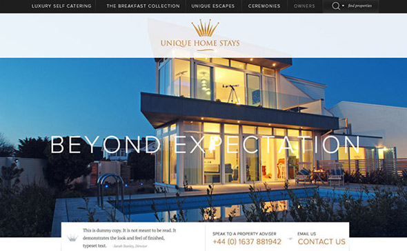 Tìm cảm hứng qua chuyến thăm 20+ website ấn tượng chủ đề du lịch Unique-Home-Stays-by-Gendall thiet ke website du lich