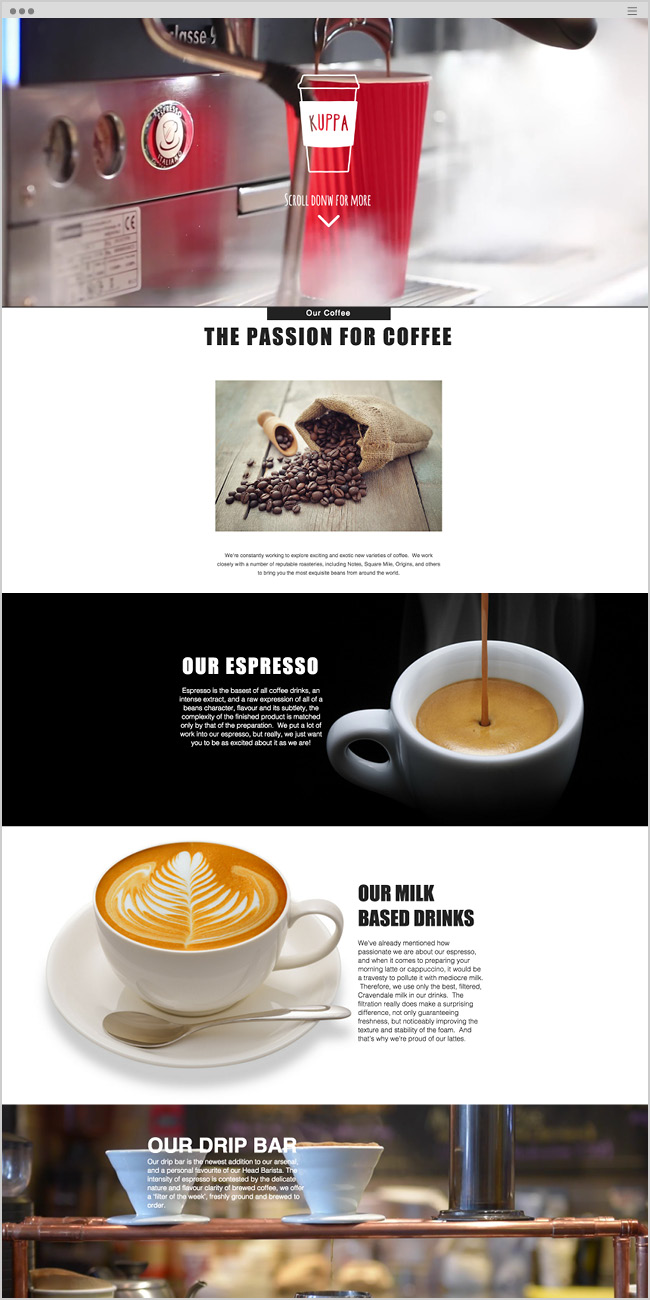 Kuppa Coffee thiết kế website chuyên nghiệpThiết kế website chuyên nghiệp