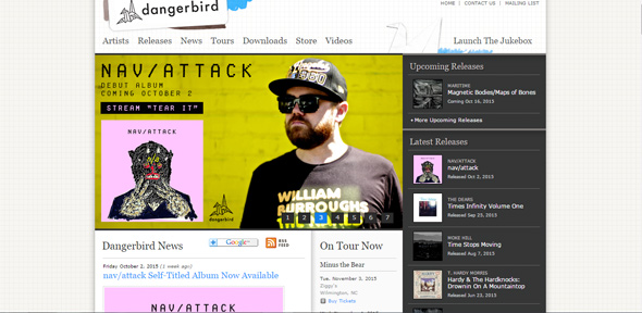 Dangerbird-Records thiet ke website dep