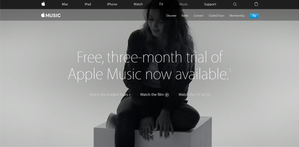 Apple-—-Music thiet ke website animation dep