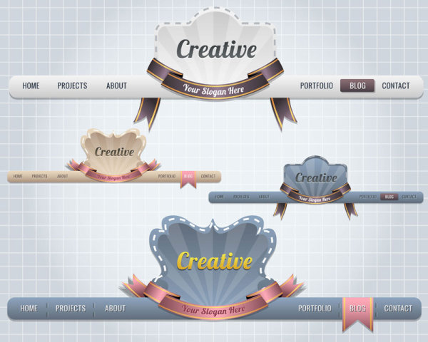 creative navigation cho thiết kế web