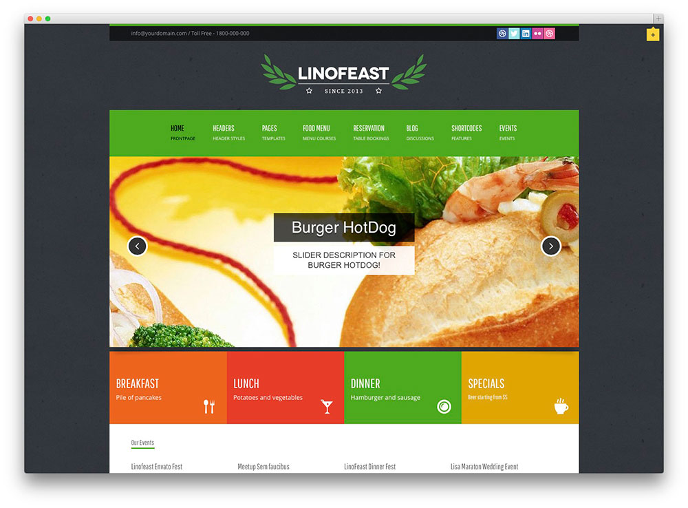 Chuẩn sáng tạo với những mẫu thiết kế web nhà hàng 2015 36