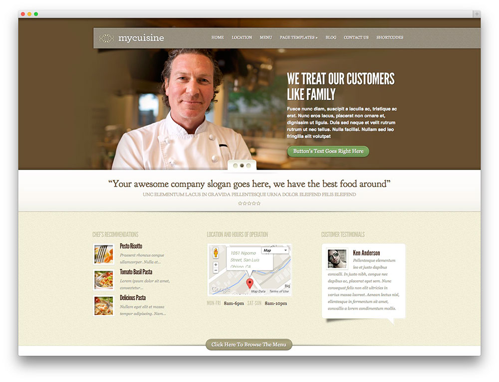 Chuẩn sáng tạo với những mẫu thiết kế web nhà hàng 2015 27