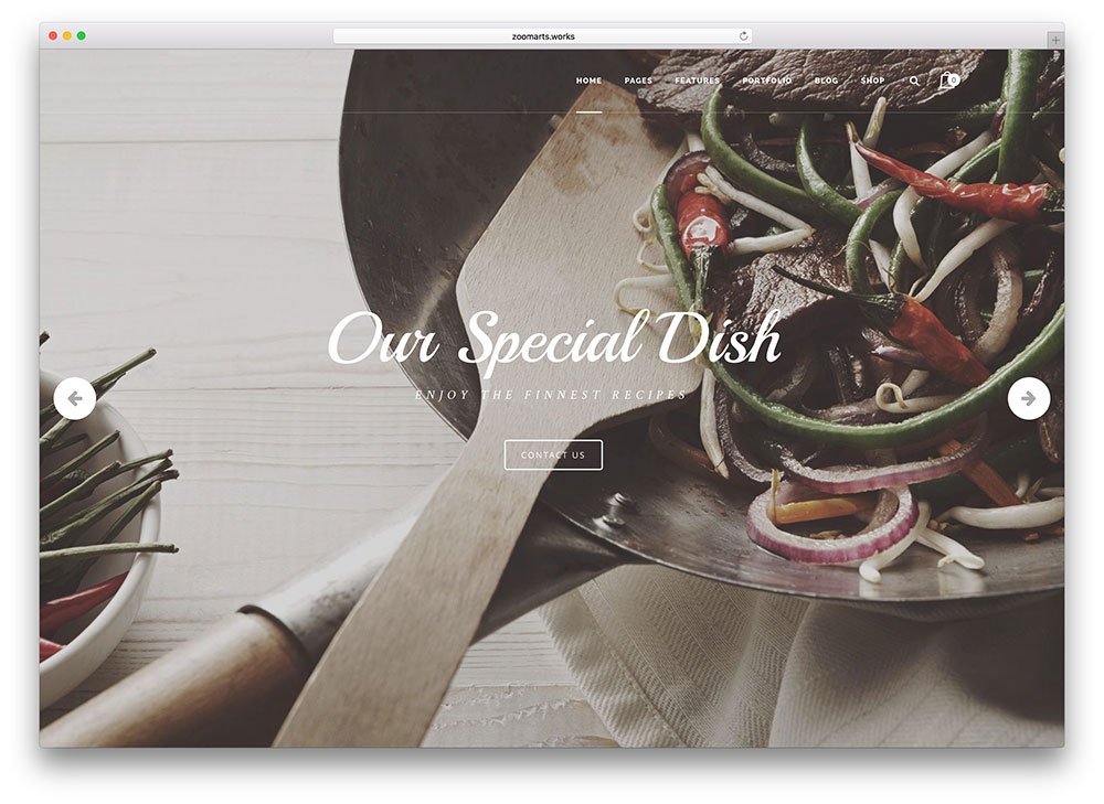 Chuẩn sáng tạo với những mẫu thiết kế web nhà hàng 2015 17
