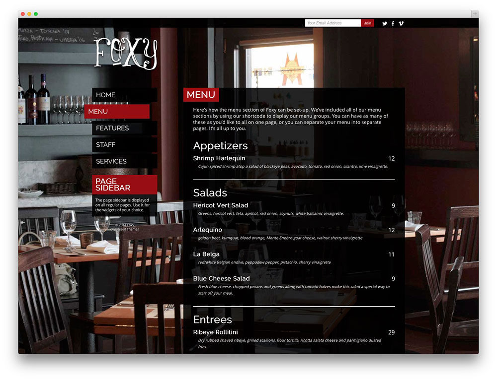 Chuẩn sáng tạo với những mẫu thiết kế web nhà hàng 2015 28