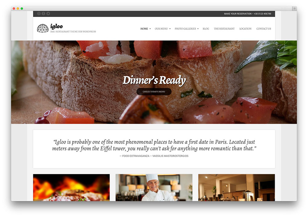 Chuẩn sáng tạo với những mẫu thiết kế web nhà hàng 2015 22