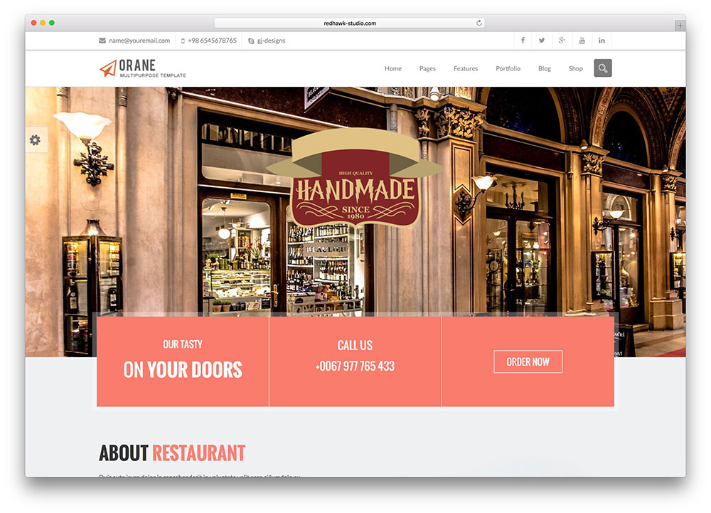 Chuẩn sáng tạo với những mẫu thiết kế web nhà hàng 2015 20