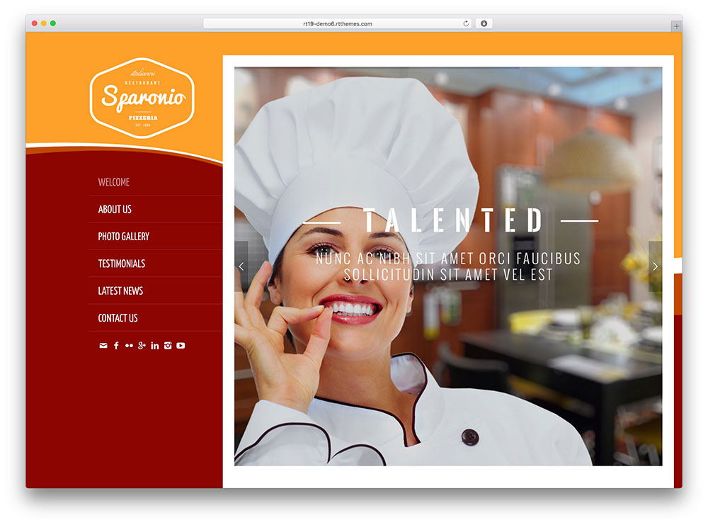 Chuẩn sáng tạo với những mẫu thiết kế web nhà hàng 2015 8