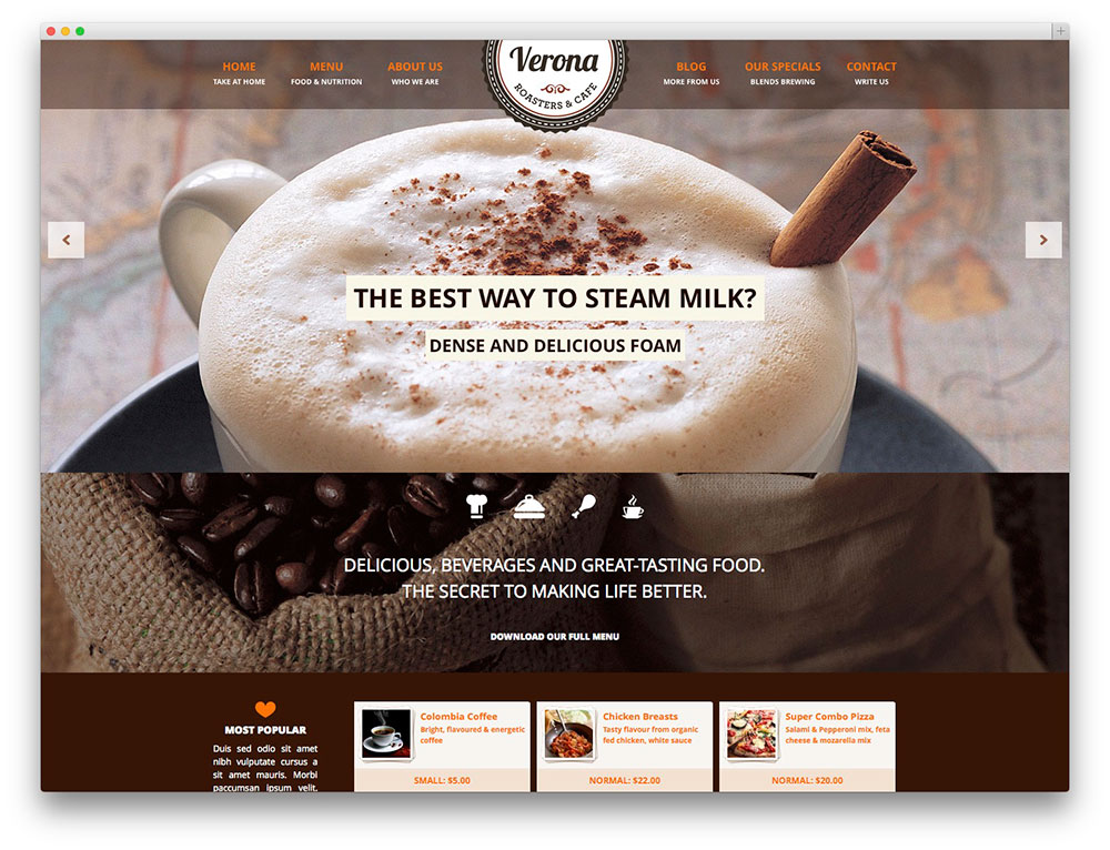 Chuẩn sáng tạo với những mẫu thiết kế web nhà hàng 2015 32