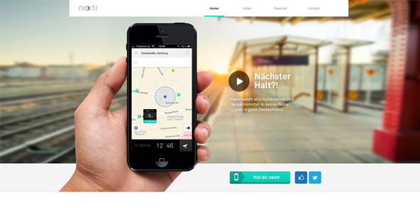 nextr-app-landing-page thiet ke website don trang