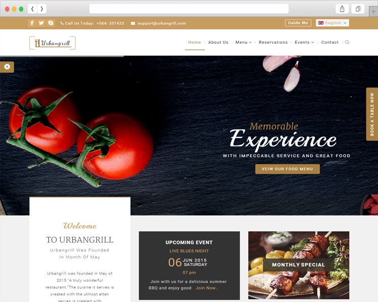 thiet ke website nha hang urbanrgill