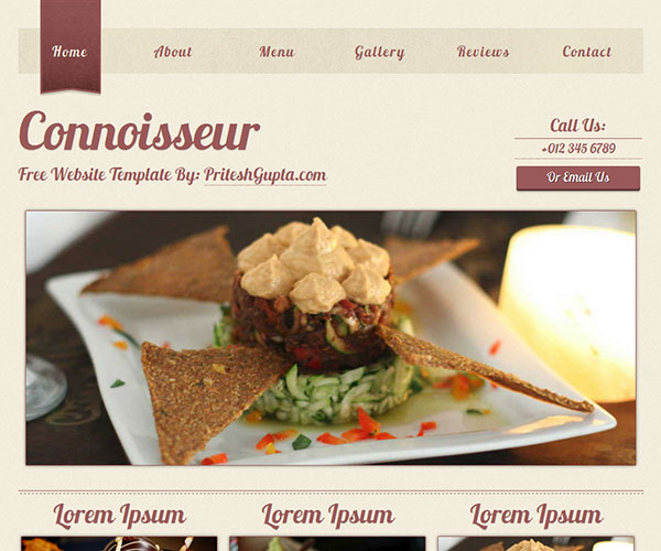 Connoisseur Website Template