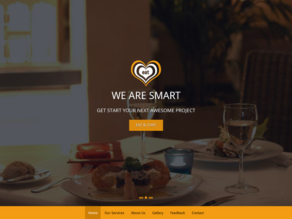 thiet ke website nha hang Eat Template