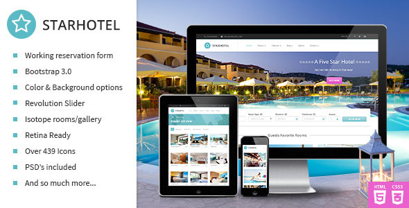 thiet ke website khach san dep Starhotel