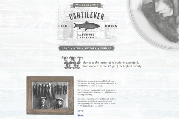 4 cantilever chippy restaurant website