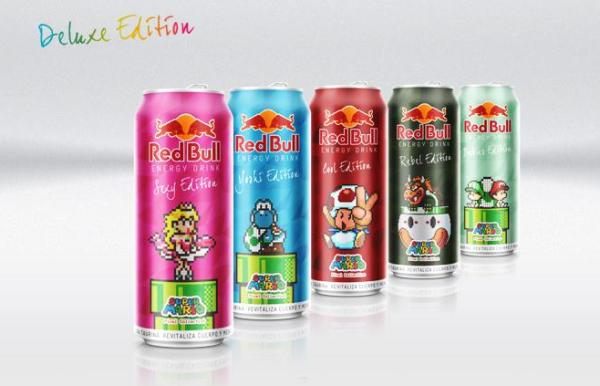 thiết kế bao bì sản phẩm Red Bull Super Mario