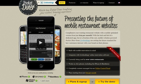 Thiết kế website nhà hàng hiệu quả Pocket Diner