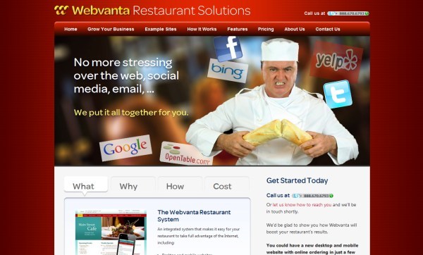 Thiết kế website nhà hàng hiệu quả Webvanta Restaurant Solutions