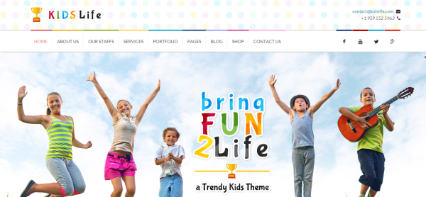 Thiết kế website trường học siêu đẹp Kids Life