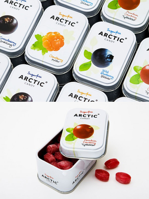 thiết kế bao bì sản phẩm kẹo sáng tạo Arctic Candy