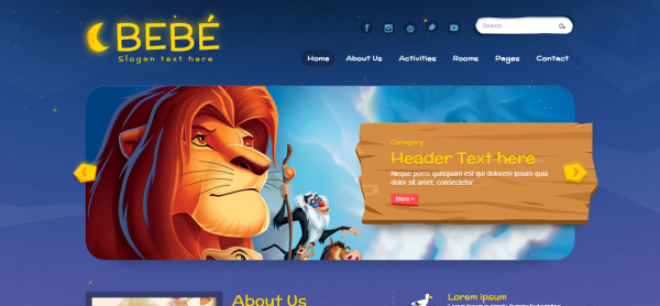 thiết kế website trường học siêu đẹp BeBe