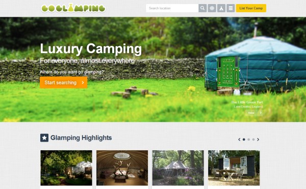 Những mấu thiết kế website ấn tượng Go Glamping