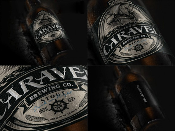 thiết kế bao bì sản phẩm mockup miễn phí phần 3 Beer Bottle Mockup Freebie