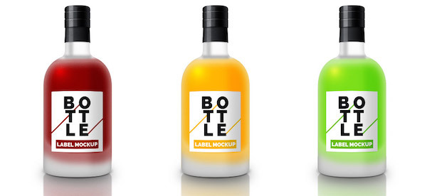 thiết kế bao bì sản phẩm mockup miễn phí phần 3 Glass Bottle