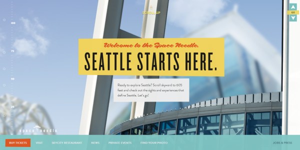 Thiết kế website khách sạn ấn tượng Space Needle