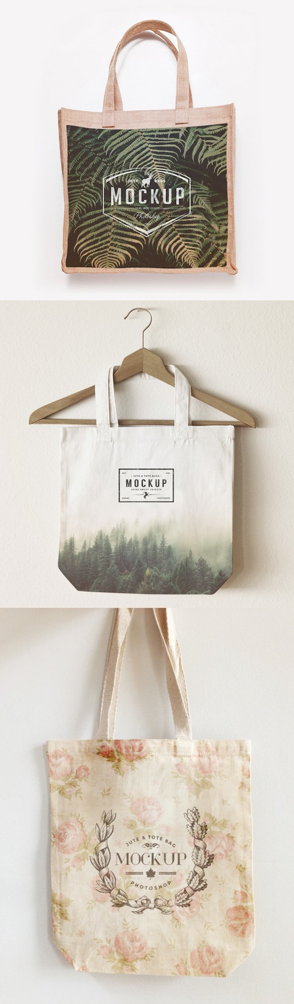 thiết kế bao bì sản phẩm mockup miễn phí hữu ích Jute and Tote Bag